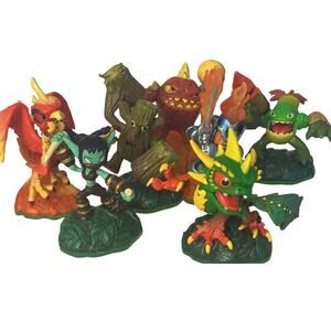 Skylanders Spyro's Fire & Life Element Lot of 7 Activation 2011